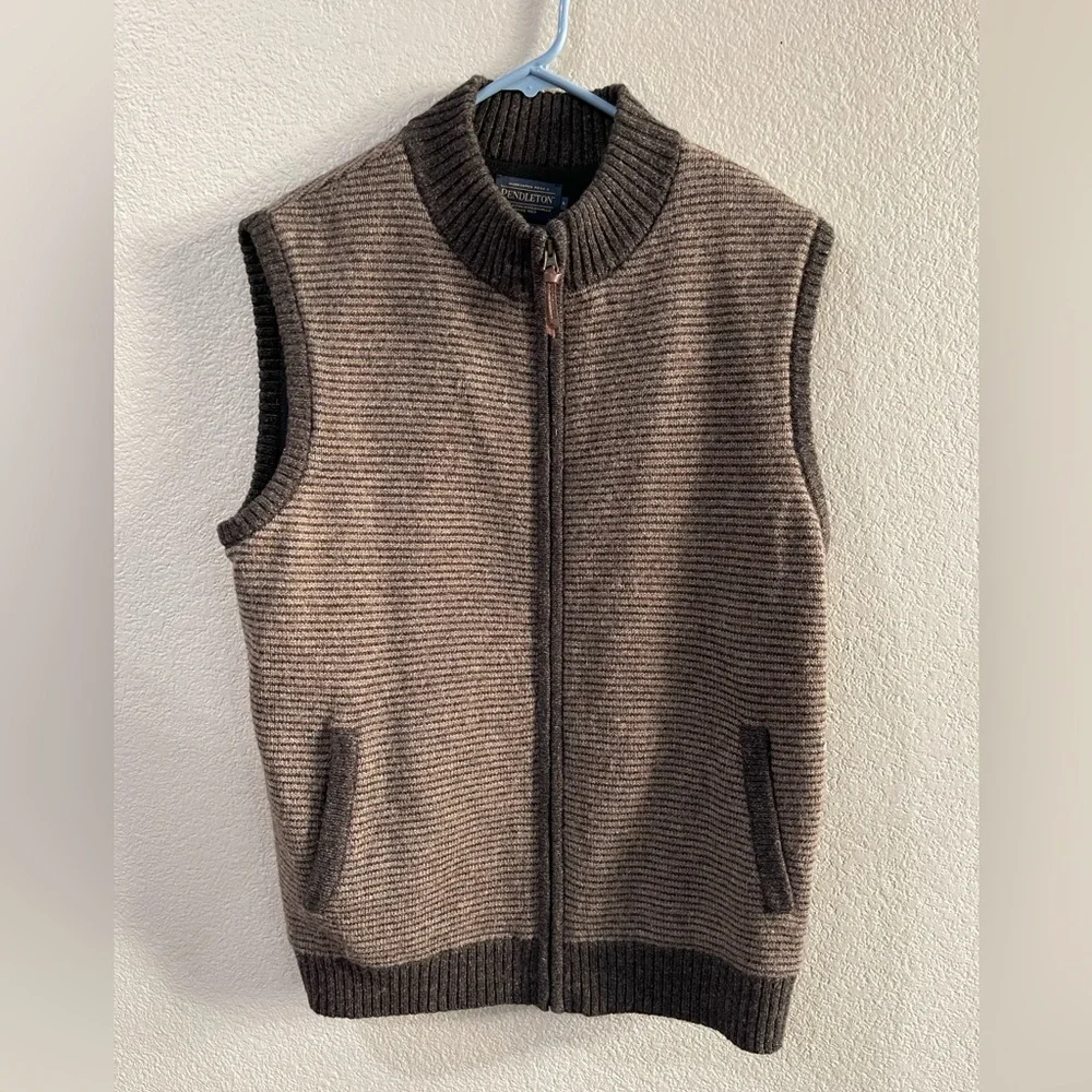 Pendleton Shetland collection sweater vest men’s large - Picture 2 of 11